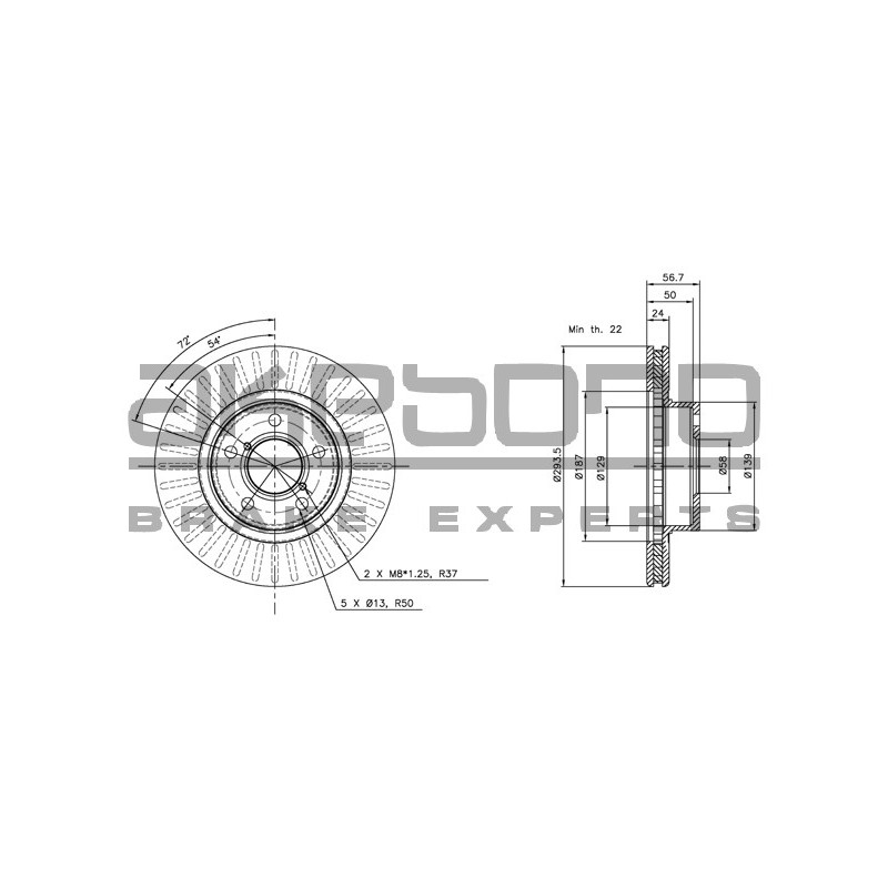 Disque de frein à l'unité AKEBONO