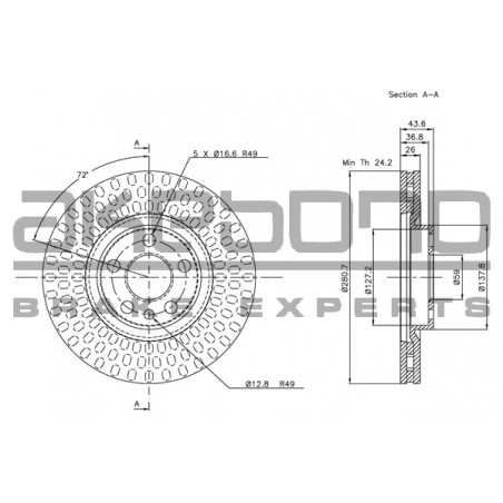 Disque de frein à l'unité...