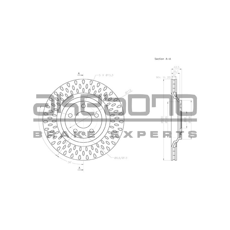 Disque de frein à l'unité AKEBONO