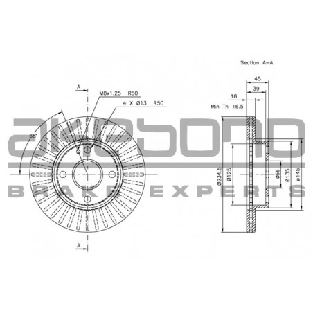 Disque de frein à l'unité...