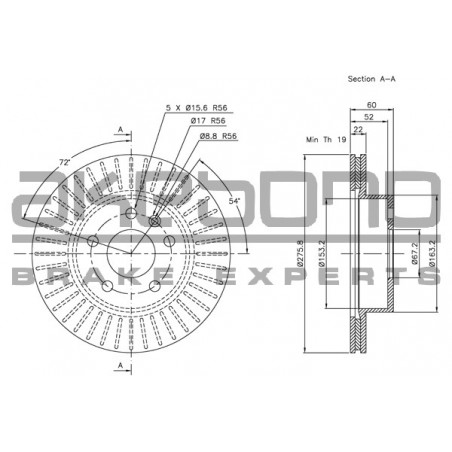 Disque de frein à l'unité...