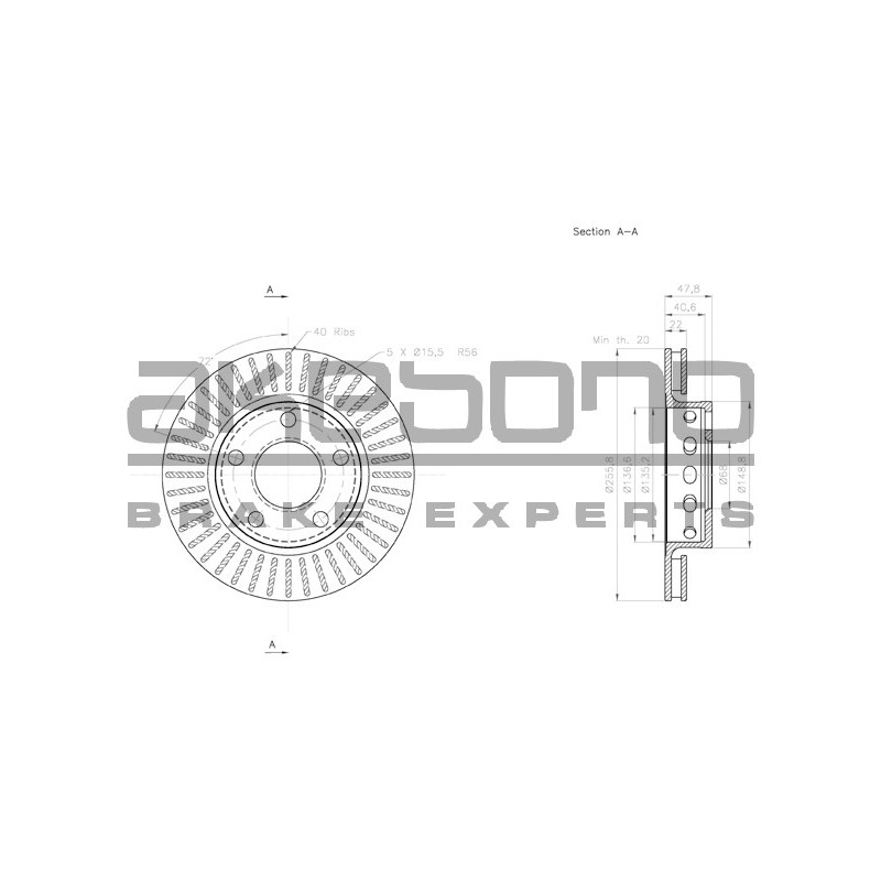 Disque de frein à l'unité AKEBONO