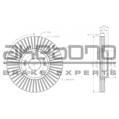 Disque de frein à l'unité...