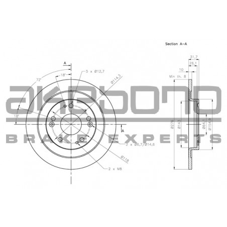 Disque de frein à l'unité...