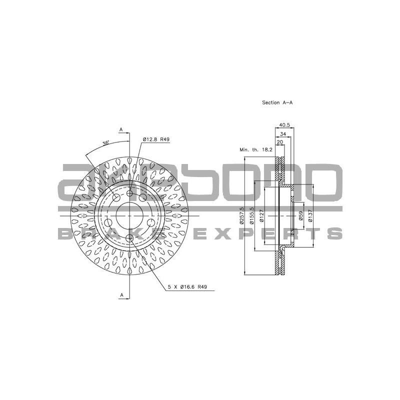 Disque de frein à l'unité AKEBONO