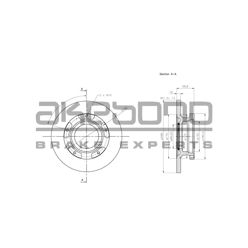 Disque de frein à l'unité AKEBONO