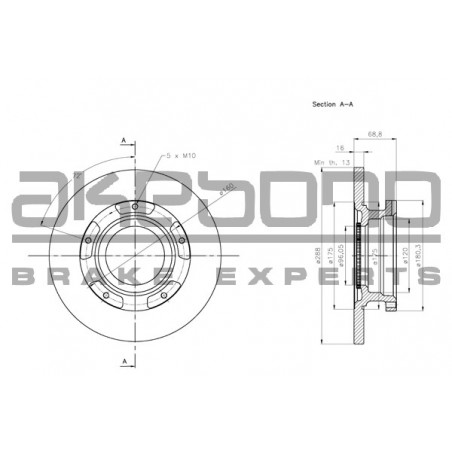 Disque de frein à l'unité...