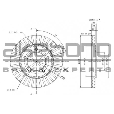Disque de frein à l'unité...