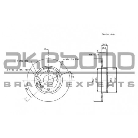 Disque de frein à l'unité...