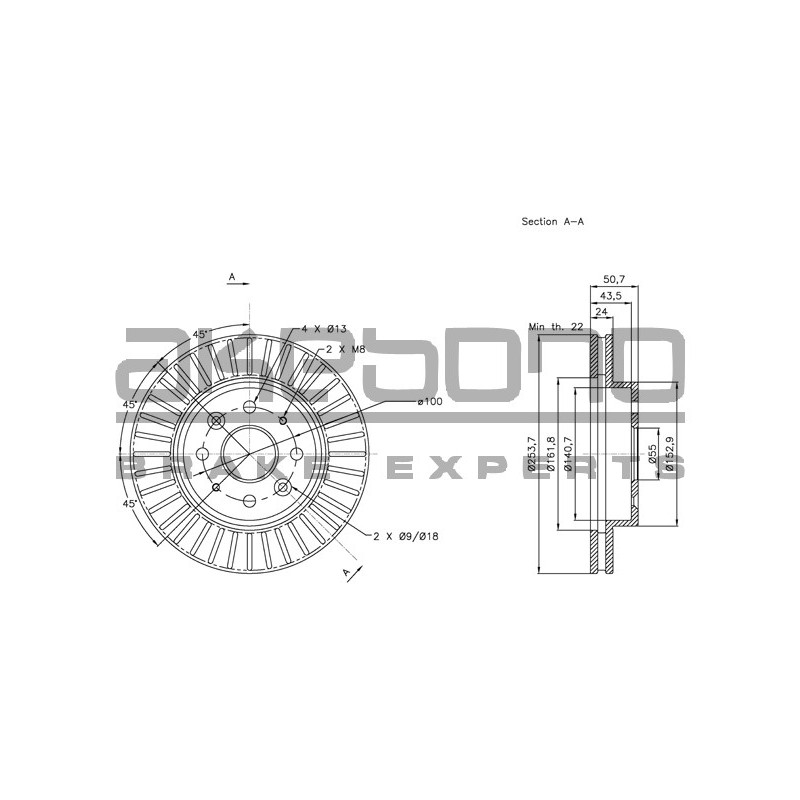 Disque de frein à l'unité AKEBONO