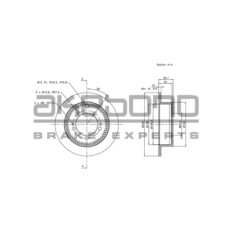 Disque de frein à l'unité AKEBONO
