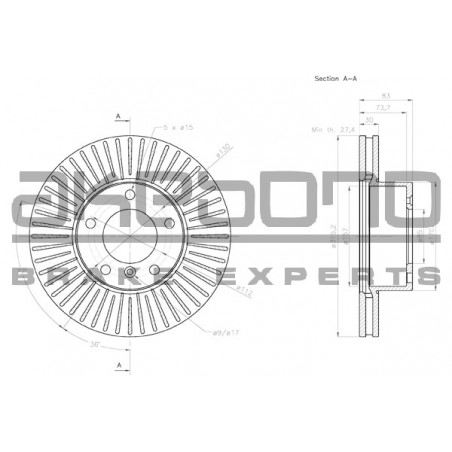 Disque de frein à l'unité...