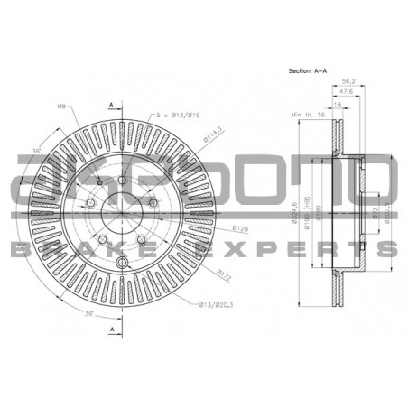 Disque de frein à l'unité...