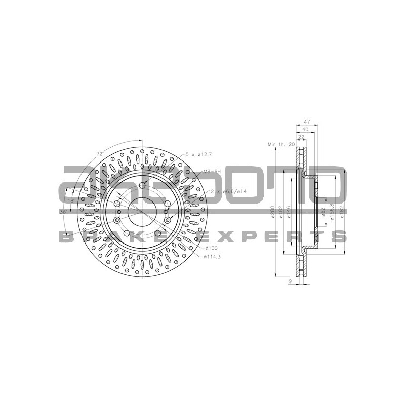 Disque de frein à l'unité AKEBONO