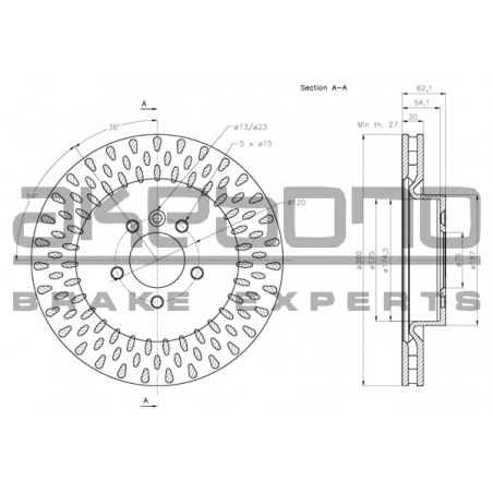Disque de frein à l'unité...