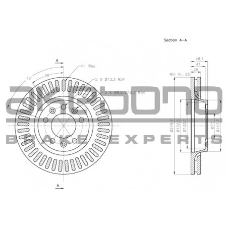 Disque de frein à l'unité...