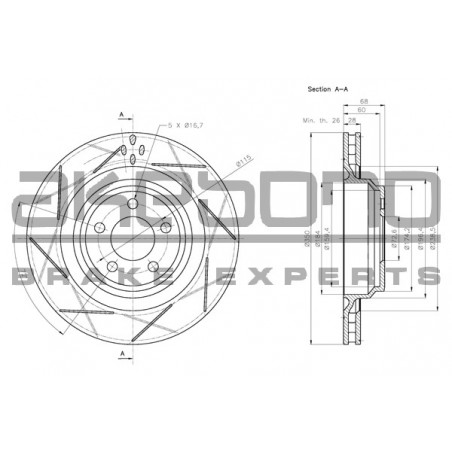 Disque de frein à l'unité...