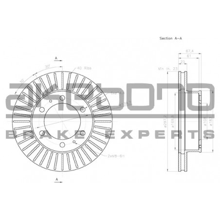 Disque de frein à l'unité...