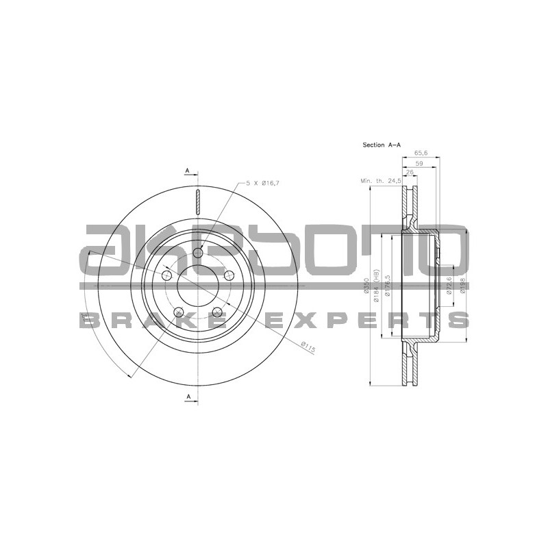 Disque de frein à l'unité AKEBONO