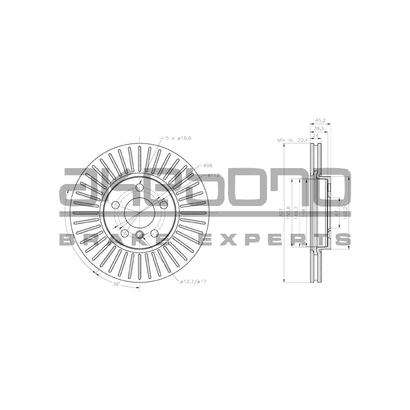 Disque de frein à l'unité AKEBONO