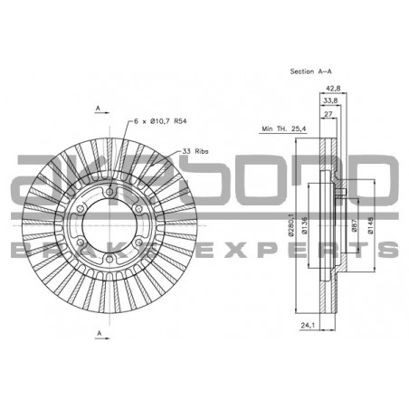 Disque de frein à l'unité...