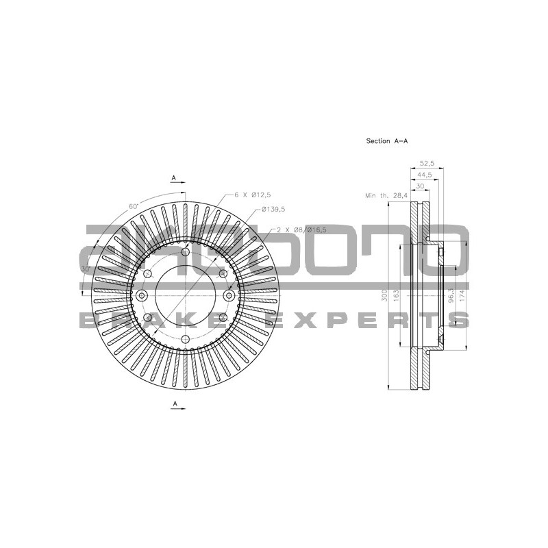 Disque de frein à l'unité AKEBONO