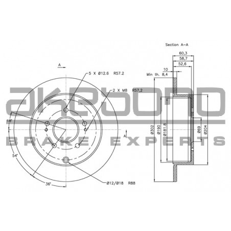 Disque de frein à l'unité...