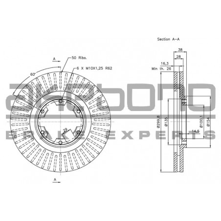 Disque de frein à l'unité...
