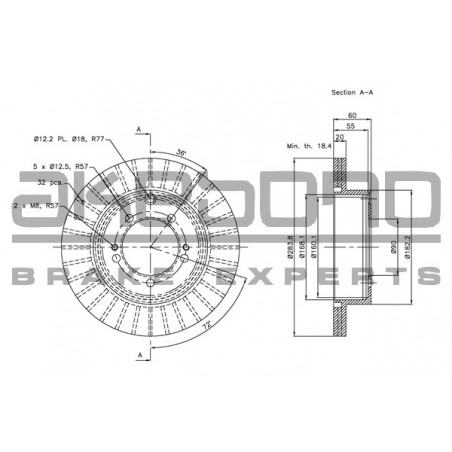 Disque de frein à l'unité...