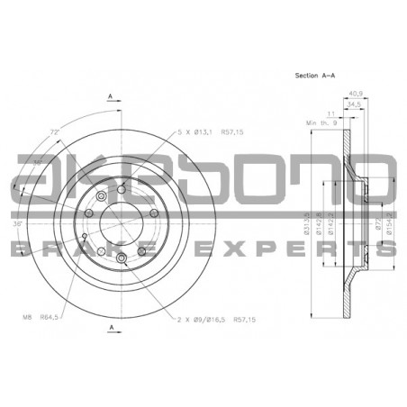 Disque de frein à l'unité...