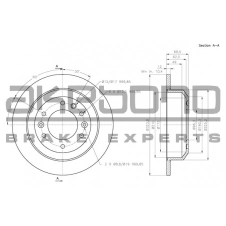 Disque de frein à l'unité...