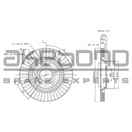 Disque de frein à l'unité...