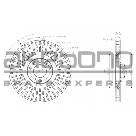 Disque de frein à l'unité...