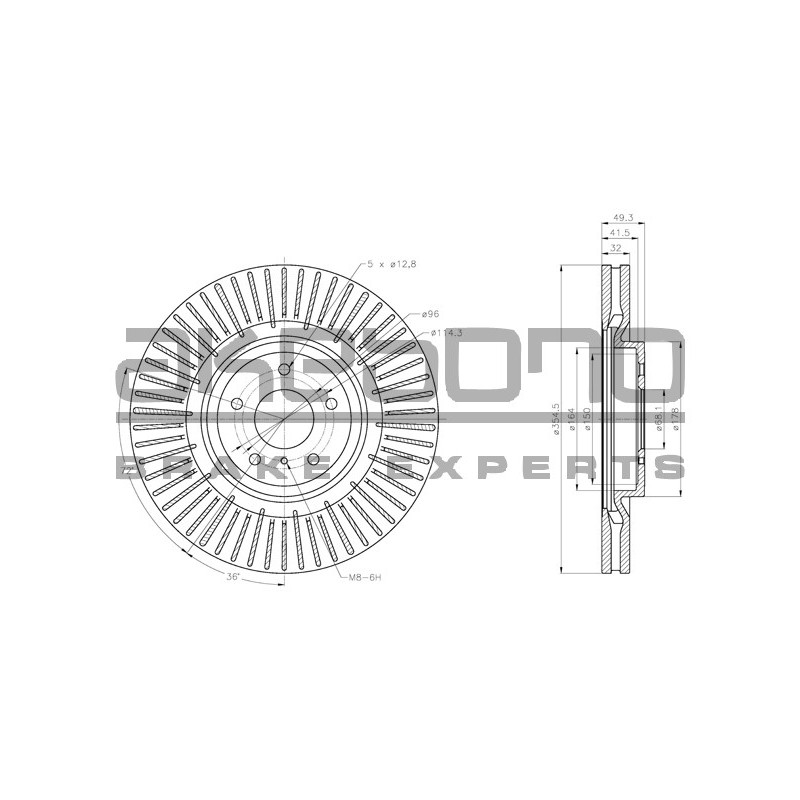 Disque de frein à l'unité AKEBONO