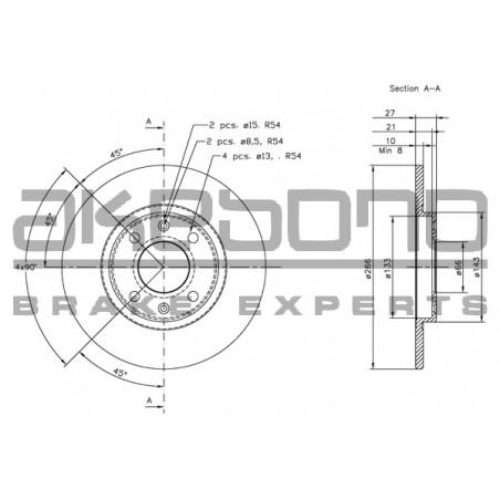 Disque de frein à l'unité...