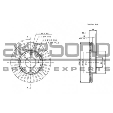 Disque de frein à l'unité...