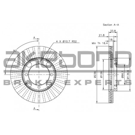 Disque de frein à l'unité...