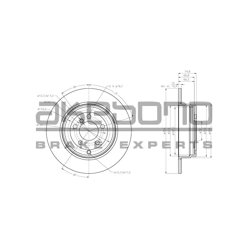 Disque de frein à l'unité AKEBONO