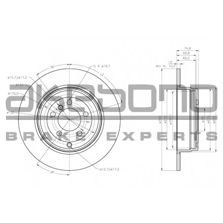 Disque de frein à l'unité...