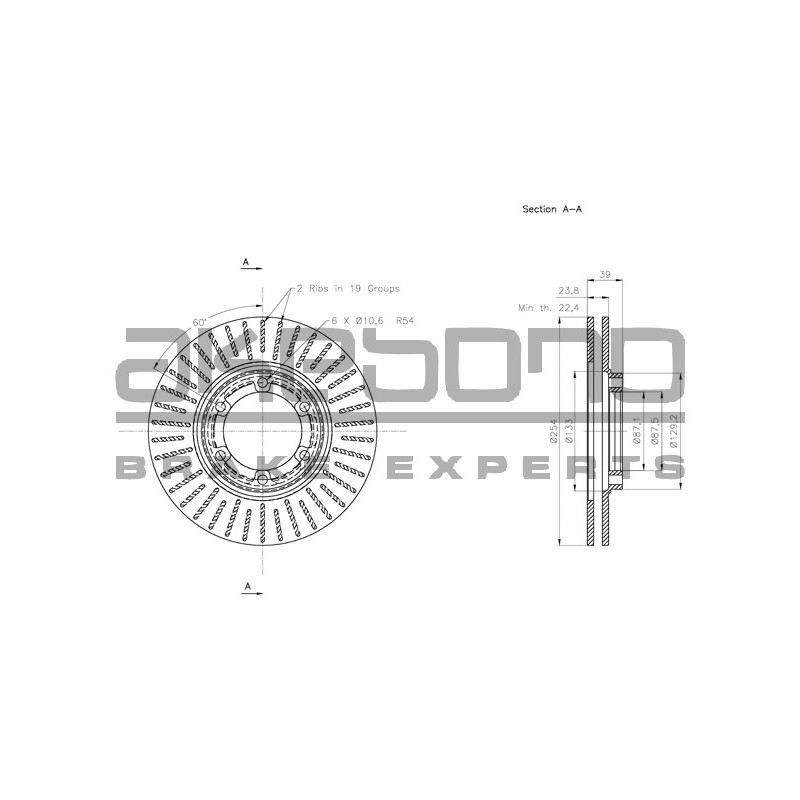 Disque de frein à l'unité AKEBONO