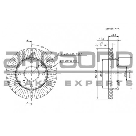 Disque de frein à l'unité...