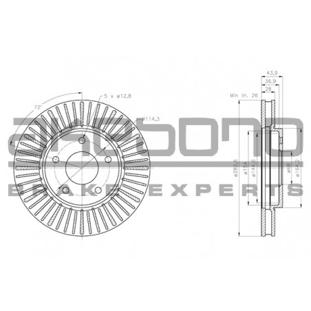 Disque de frein à l'unité...