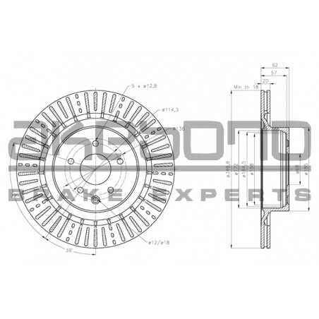 Disque de frein à l'unité...