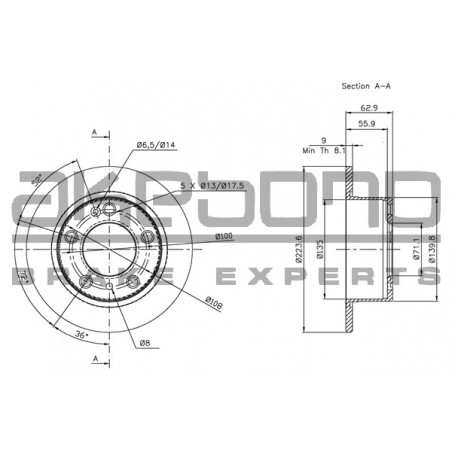 Disque de frein à l'unité...