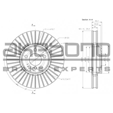 Disque de frein à l'unité...