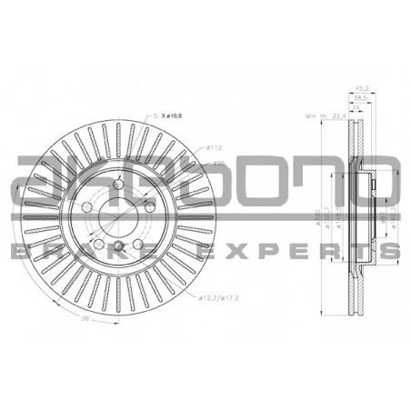 Disque de frein à l'unité...