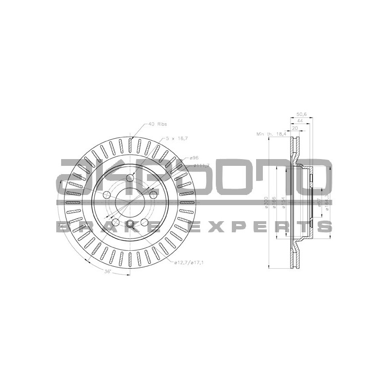 Disque de frein à l'unité AKEBONO