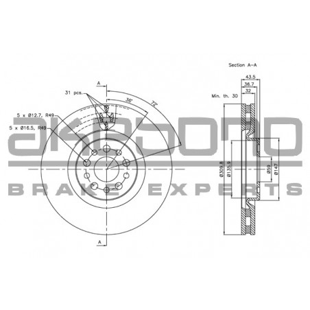 Disque de frein à l'unité...