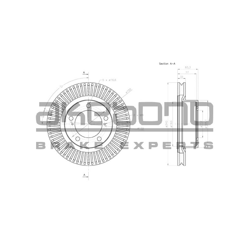 Disque de frein à l'unité AKEBONO