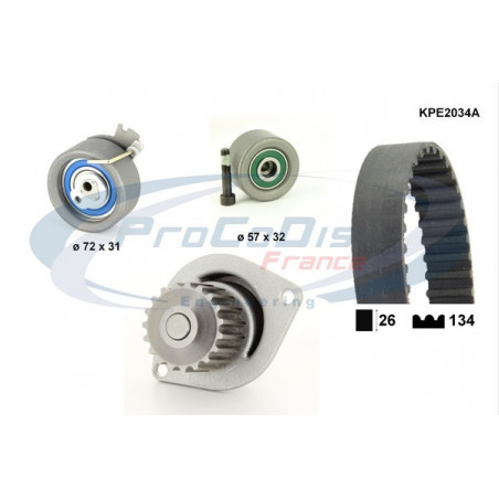 Kit de distribution + pompe à eau PROCODIS FRANCE